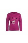 Polo manches longues polly hkm magenta/104